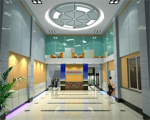 前沿科技之光 高科技研发中心大堂的技术开发探索